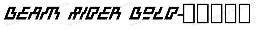 Beam Rider Bold字体转换
